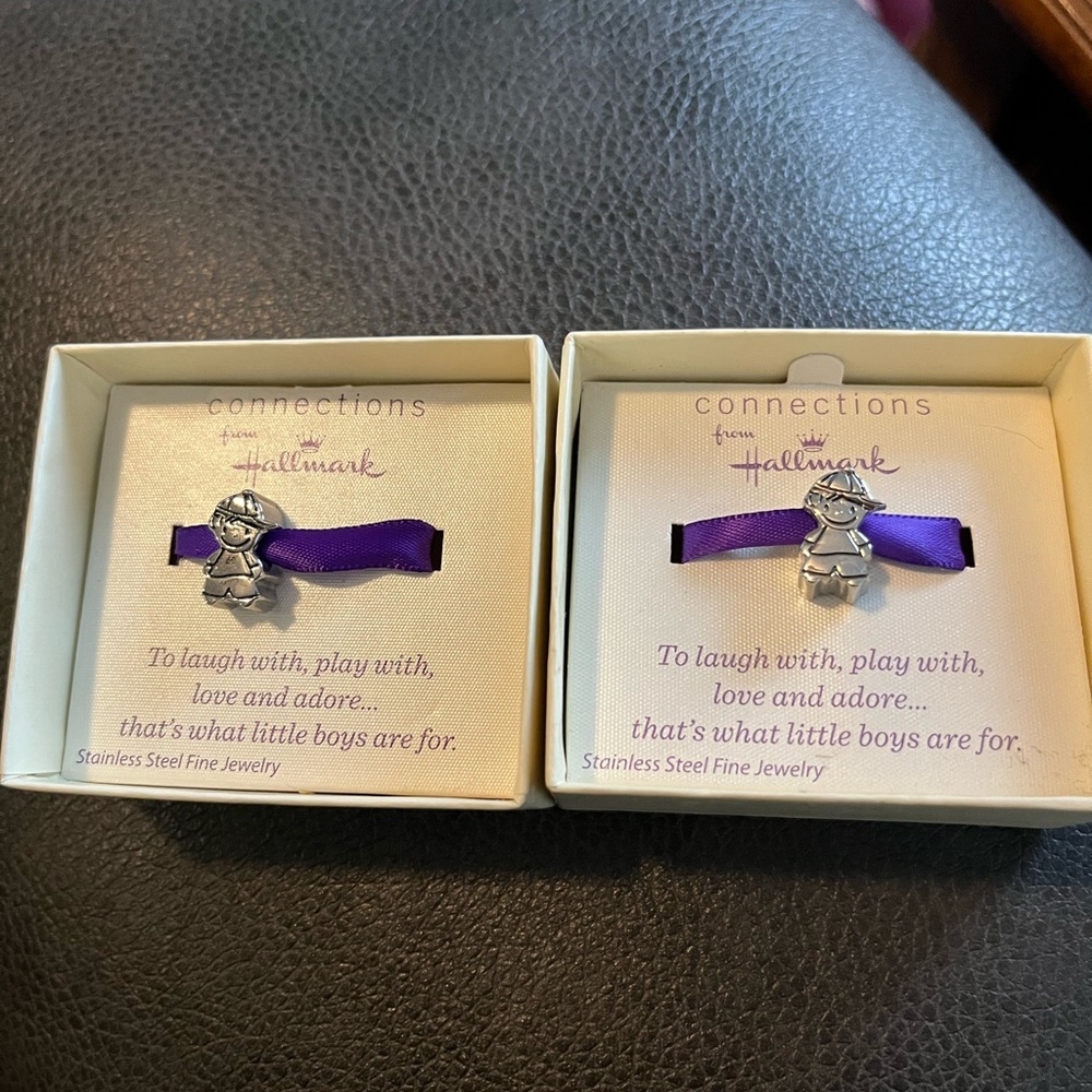 Women’s Connections 2 Stainless Steel Boy Slider Charm Bead From‎ Hallmark